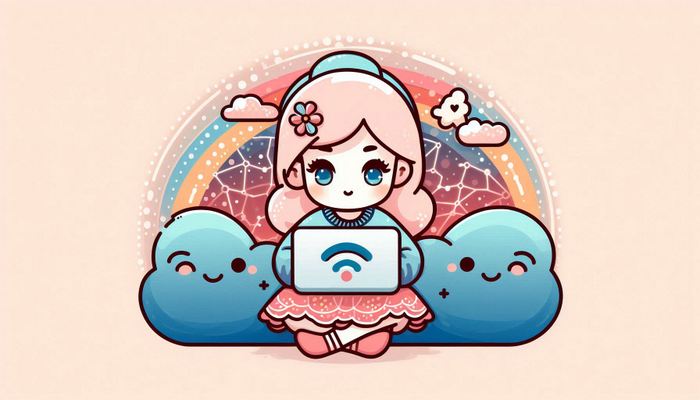 دختری در حال استفاده از لپ تاپ